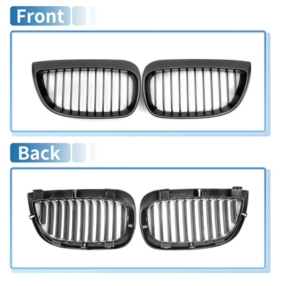 Front Upper Bumper Grille for BMW 1 Series E87 2003-2007 Matte Black