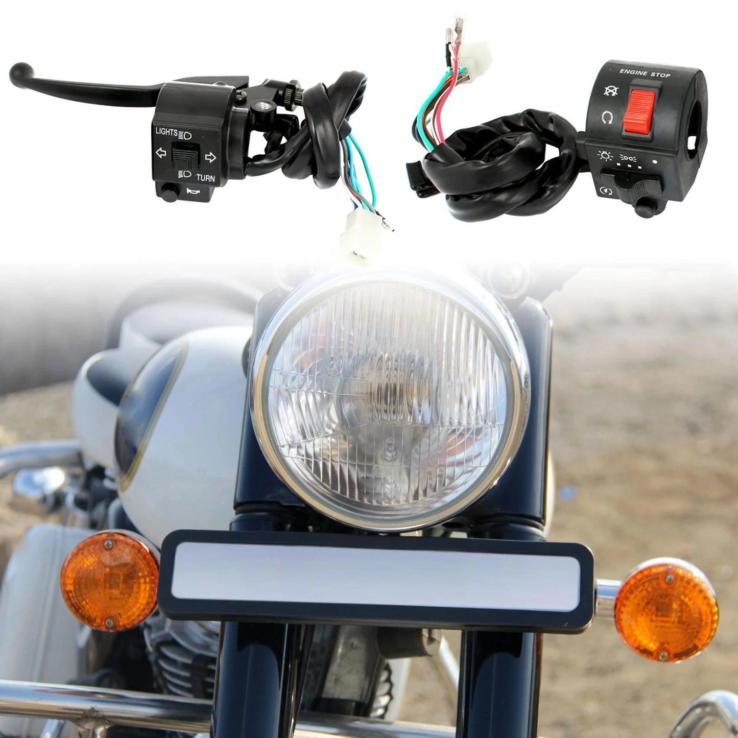 7/8" Handlebar Horn Turn Signal Switch for Suzuki Motorcycle