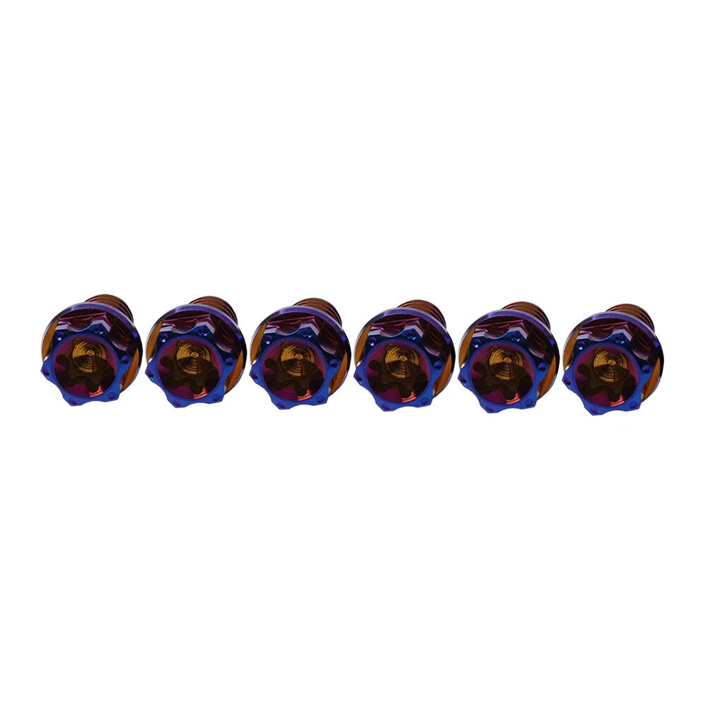 6pcs M6x30mm Titanium Torx Head Flange Screws for Bike Bicycle Motorcycle