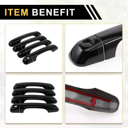4pcs Black Exterior Door Handle Covers for Toyota 4Runner (2010-2019)
