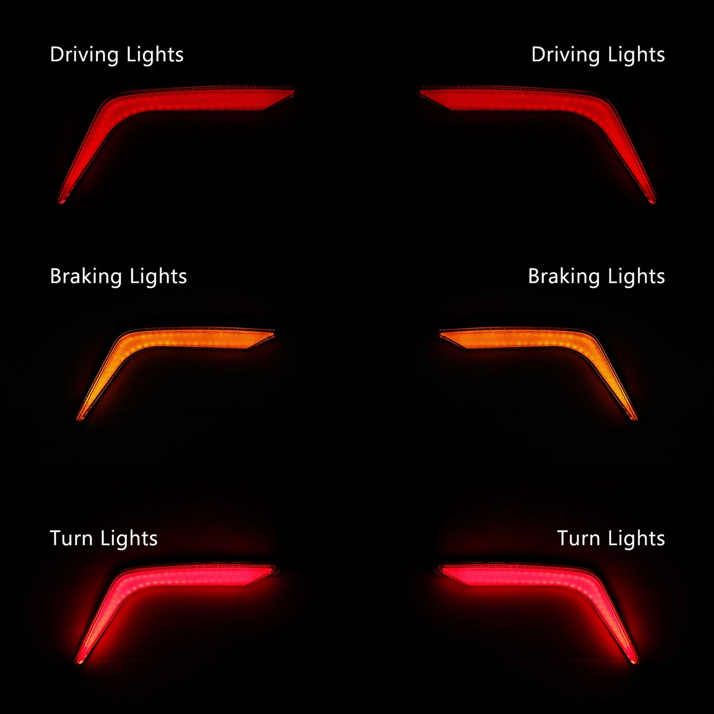 Rear Saddlebag Turn Brake Light Accents for Honda Goldwing GL1800 (2018-2024)