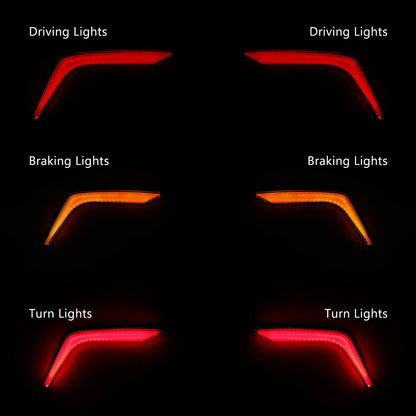 Rear Saddlebag Turn Brake Light Accents for Honda Goldwing GL1800 (2018-2024)