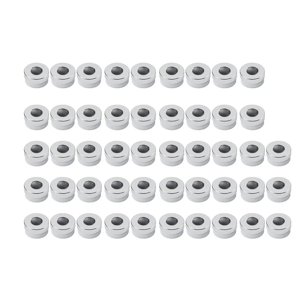 48X Chrome Engine Bolt Topper Caps for Harley Twin Cam Touring Road Glide