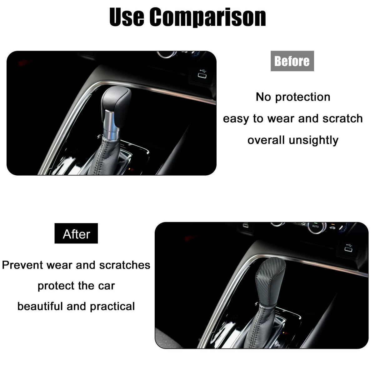 Carbon Fiber Gear Shift Knob Cover for Honda Accord