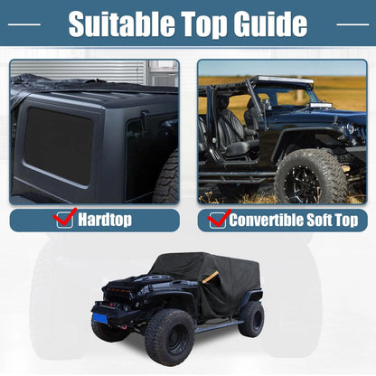 SUV Car Cover for Jeep Wrangler JK JL 4 Door (2007-2021)