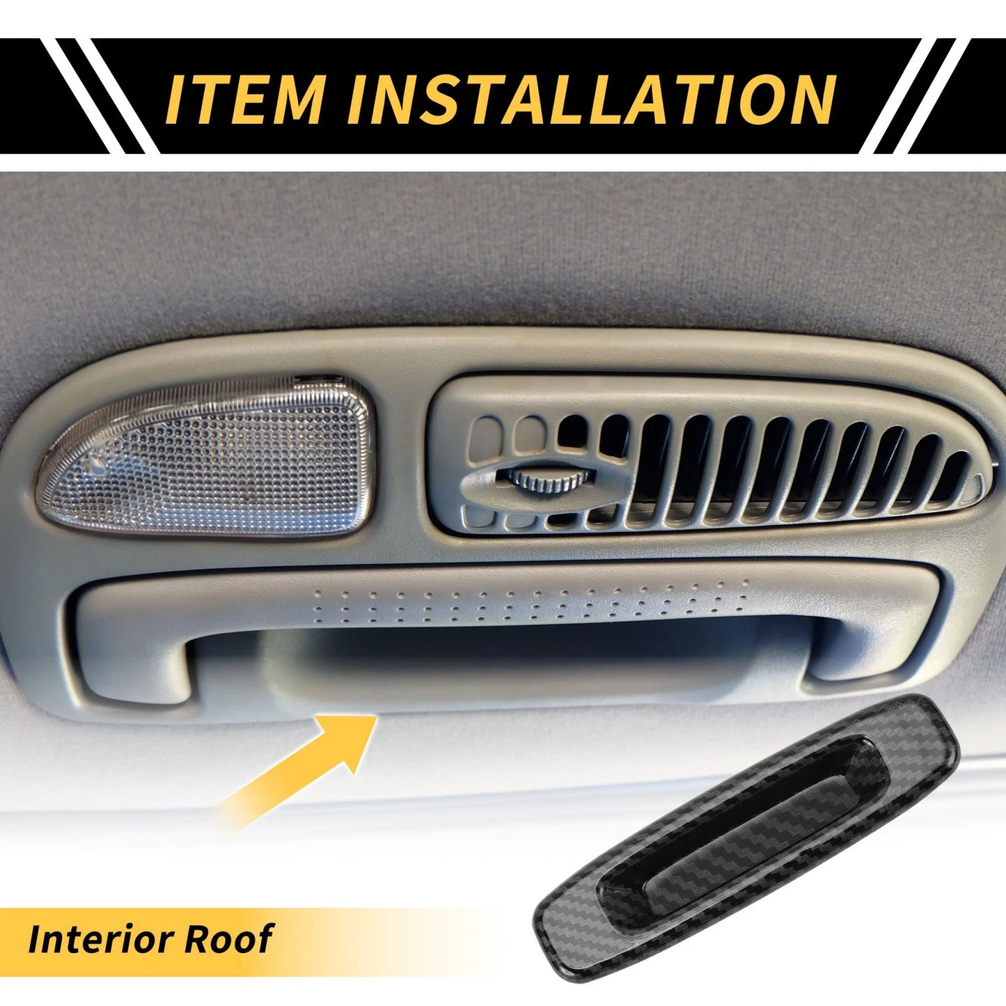Carbon Fiber Roof Handle Cover Trim for Toyota Tundra (2014-2021)