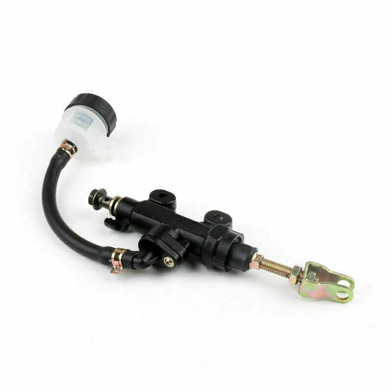Rear Master Cylinder for Motorcycle - Hydraulic Brake Pump Fluid Reservoir (N/A)