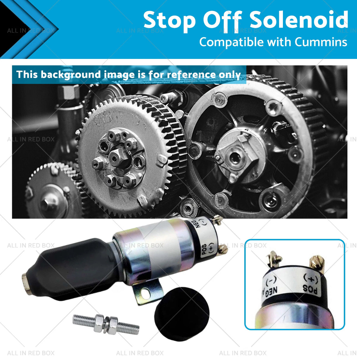 Stop Off Solenoid for Cummins 1751ES-24E7U1B1S5 (24V)