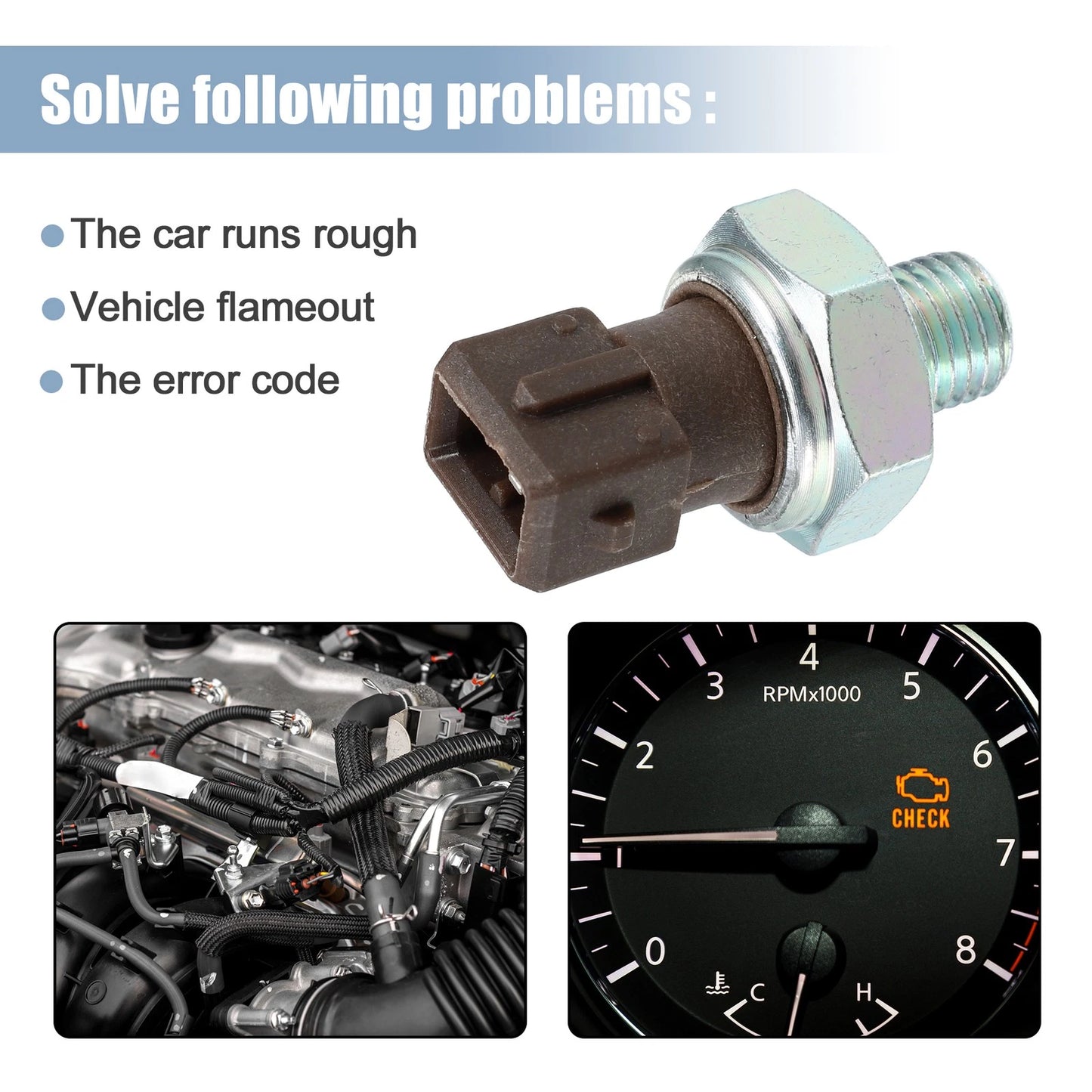 Fuel Rail Pressure Sensor for BMW 328i 335i 640i X3 X5