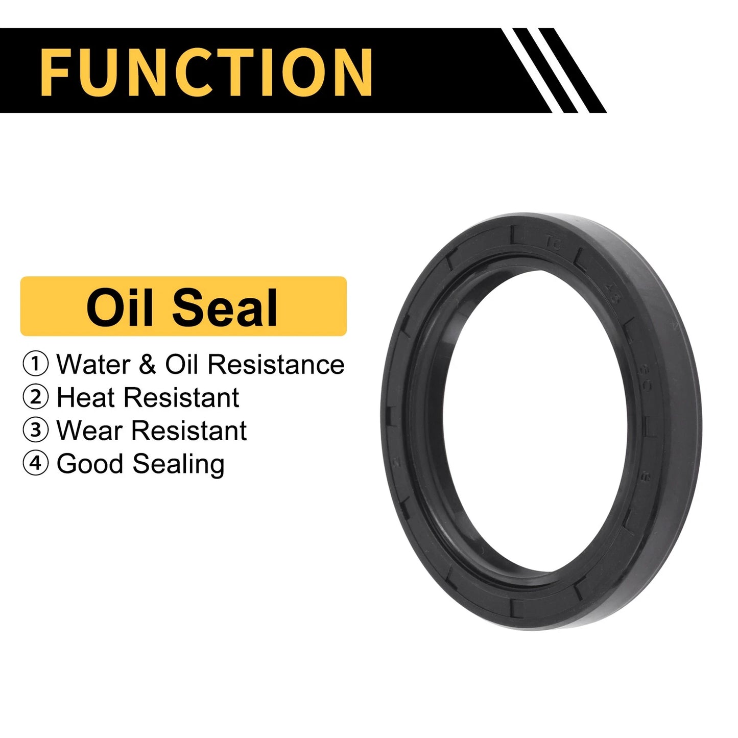Oil Seal 45x60x8mm 5pcs Seal Ring Rotary Shaft Seal NBR Rubber for Automotive