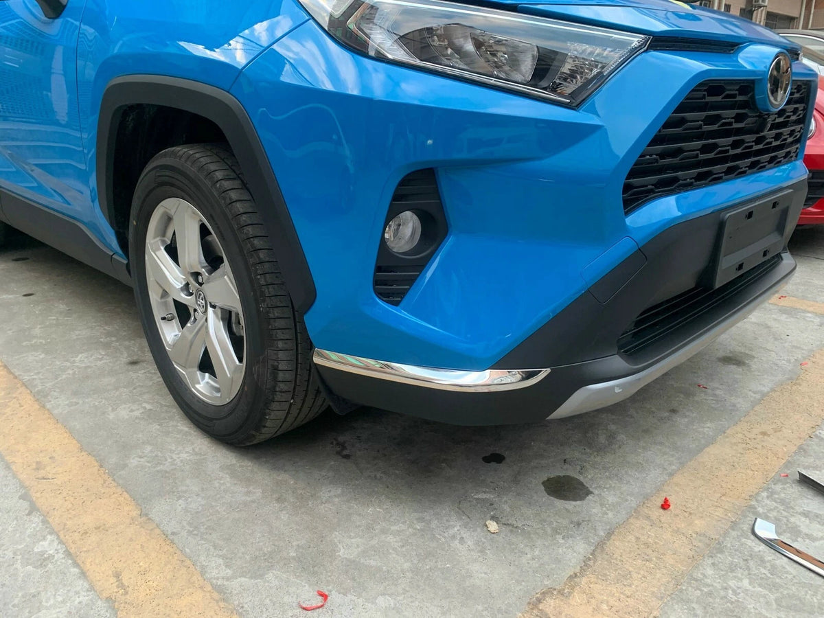 Steel Front Corner Side Protector Cover Trim Strip for Toyota RAV4 (2019-2023)