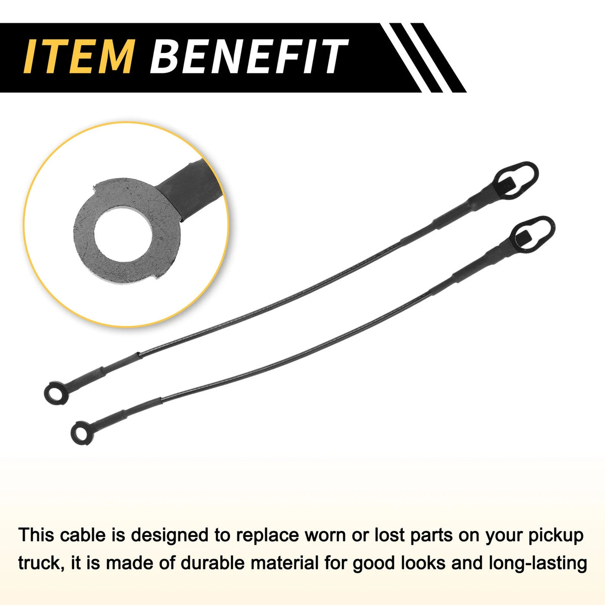 Tailgate Cables 2 x Support Cables for Ford F-150 F-250 F-350