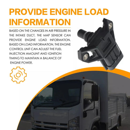 MAP Sensor for Isuzu NPR NPR-HD NRR NQR 4HK1 & Chevy (2004-2023)