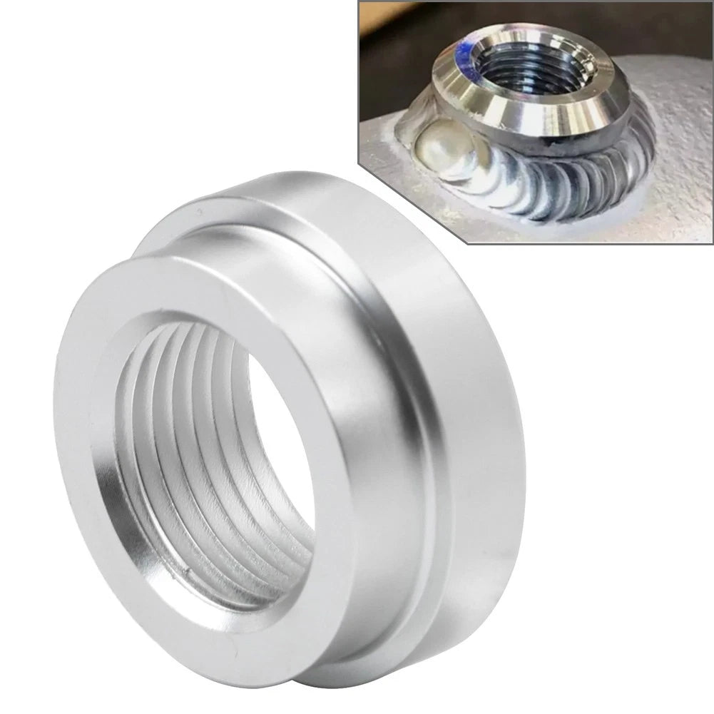 3/8" NPT Silver Aluminum Weld On Flange Fuel Fitting for Make & Model