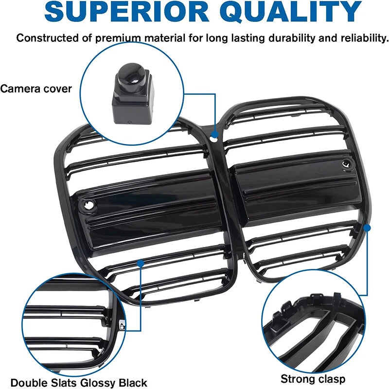 Gloss Black Front Grille for 2021-2024 BMW 4 Series G22 G23 430i M440i