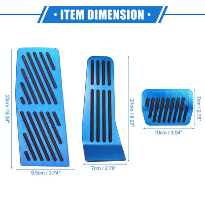 3pcs Gas Brake Foot Rest Pedals for Mazda CX-30 (2020-2021) Blue