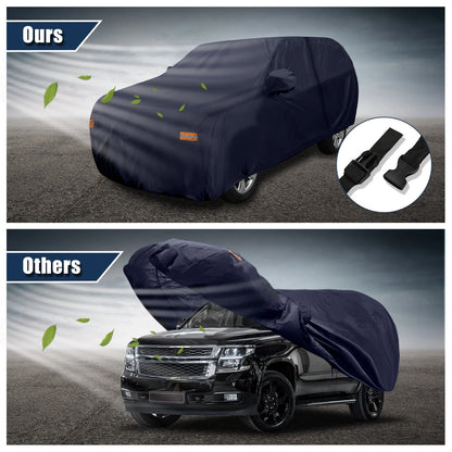 Car Cover for Chevrolet Tahoe 4-Door SUV (2007-2024) Navy Blue 190T PU