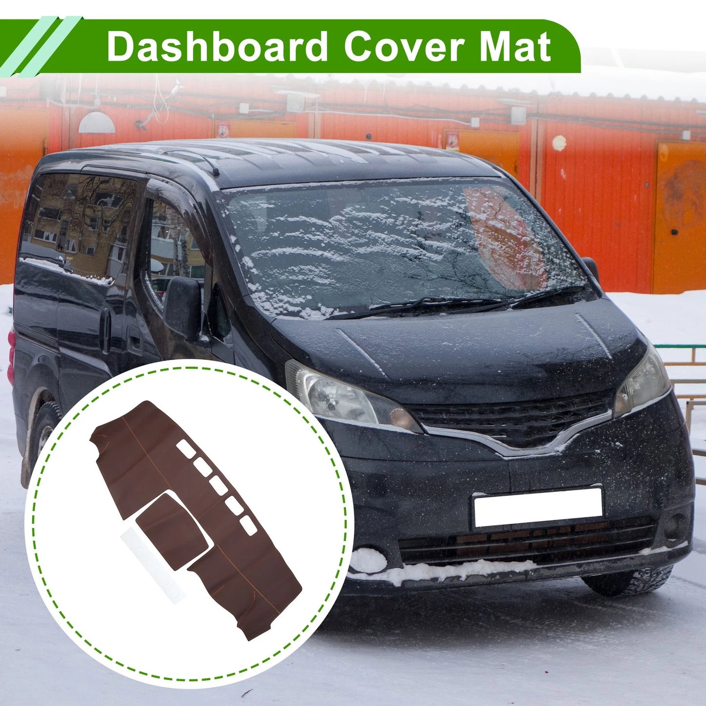 Dashboard Cover Mat for Nissan NV200 (2010-2016) - Brown Carpet
