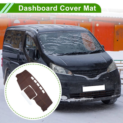 Dashboard Cover Mat for Nissan NV200 (2010-2016) - Brown Carpet