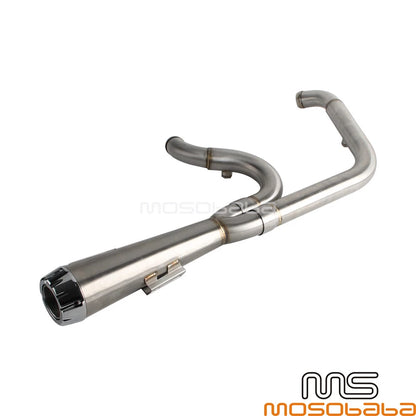 Full 2-into-1 Exhaust Pipes for Harley Softail Slim FLSL Fat Bob FXFB FXFBS (2018-2023)