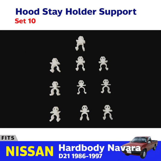 10x Hood Stay Holder Support Fits Nissan Hardbody Navara D21 Pickup UTE 1986-97