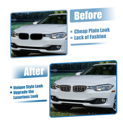 1 Pair Front Hood Bumper Grille Grill for BMW 3 Series (2013-2018)