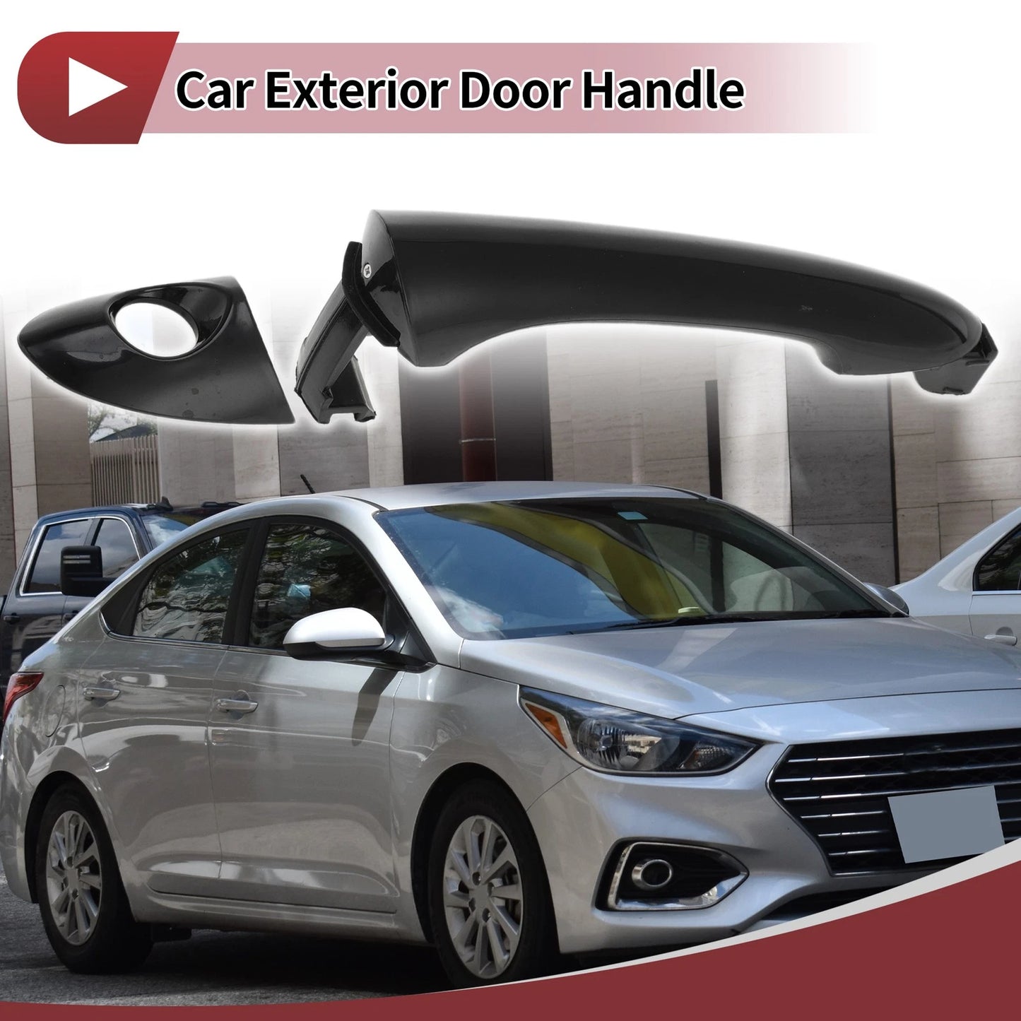 Car Door Handle Grip for Hyundai Sonata 2011-2014 Front Left Black