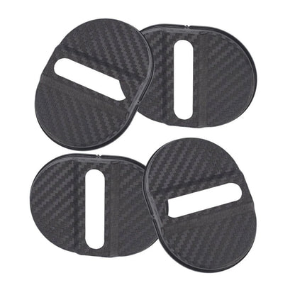 Carbon Fiber Style Universal Car Exterior Door Lock Keyhole Cover Trim