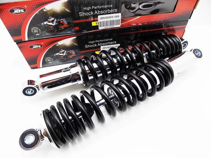 365mm JBS Black/Chrome Rear Shock Absorbers for Honda MR175 Elsinore