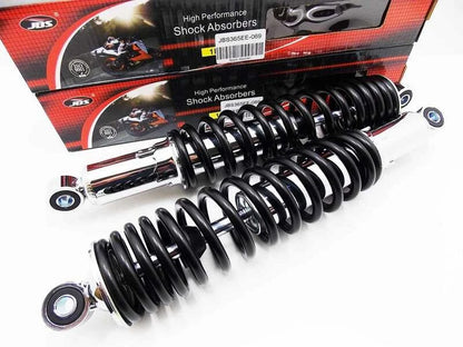 365mm JBS Black/Chrome Rear Shock Absorbers for Honda MR175 Elsinore
