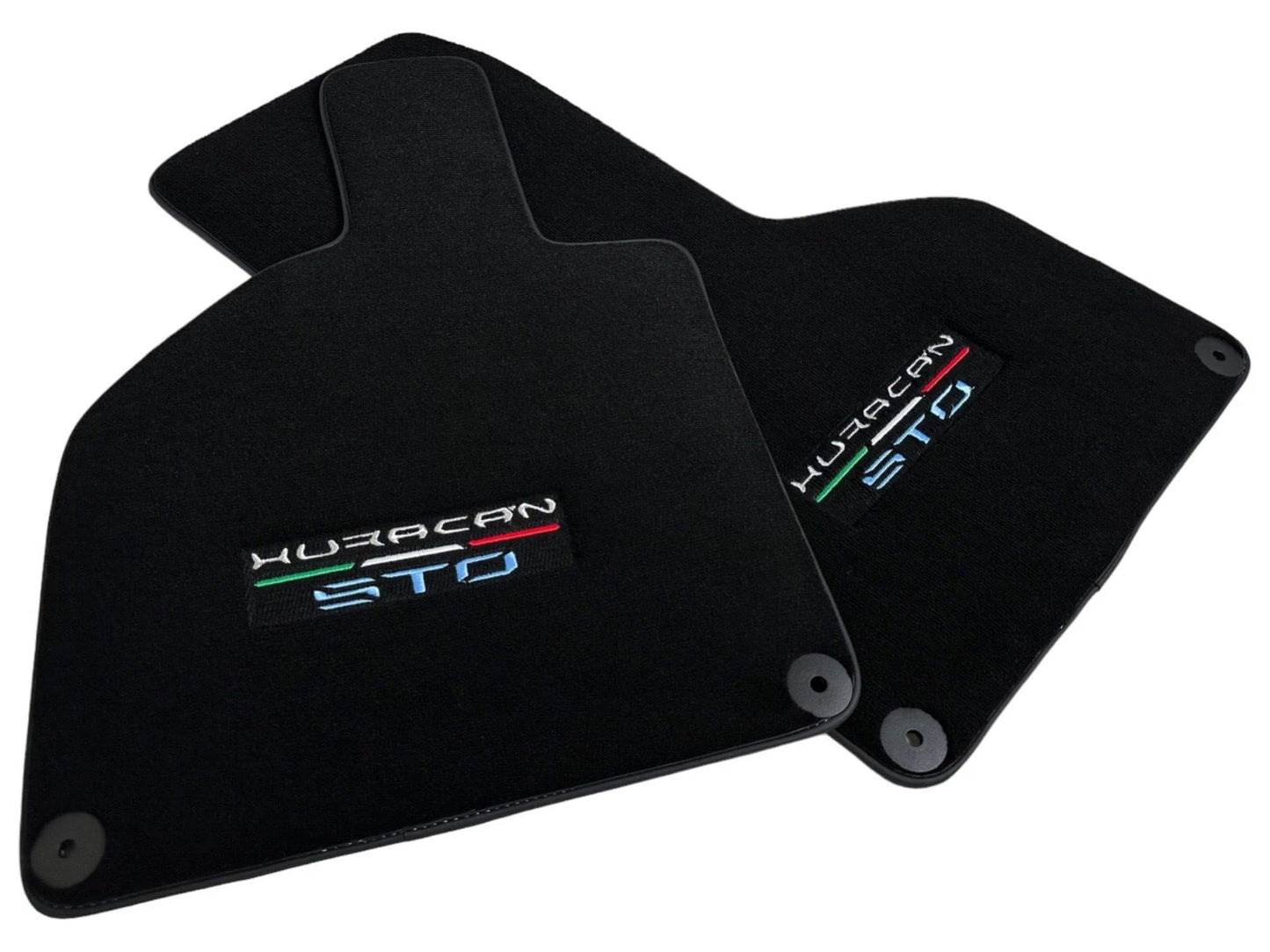 Floor Mats for Lamborghini Huracan STO 2014-2022 Black Tailored Light Blue