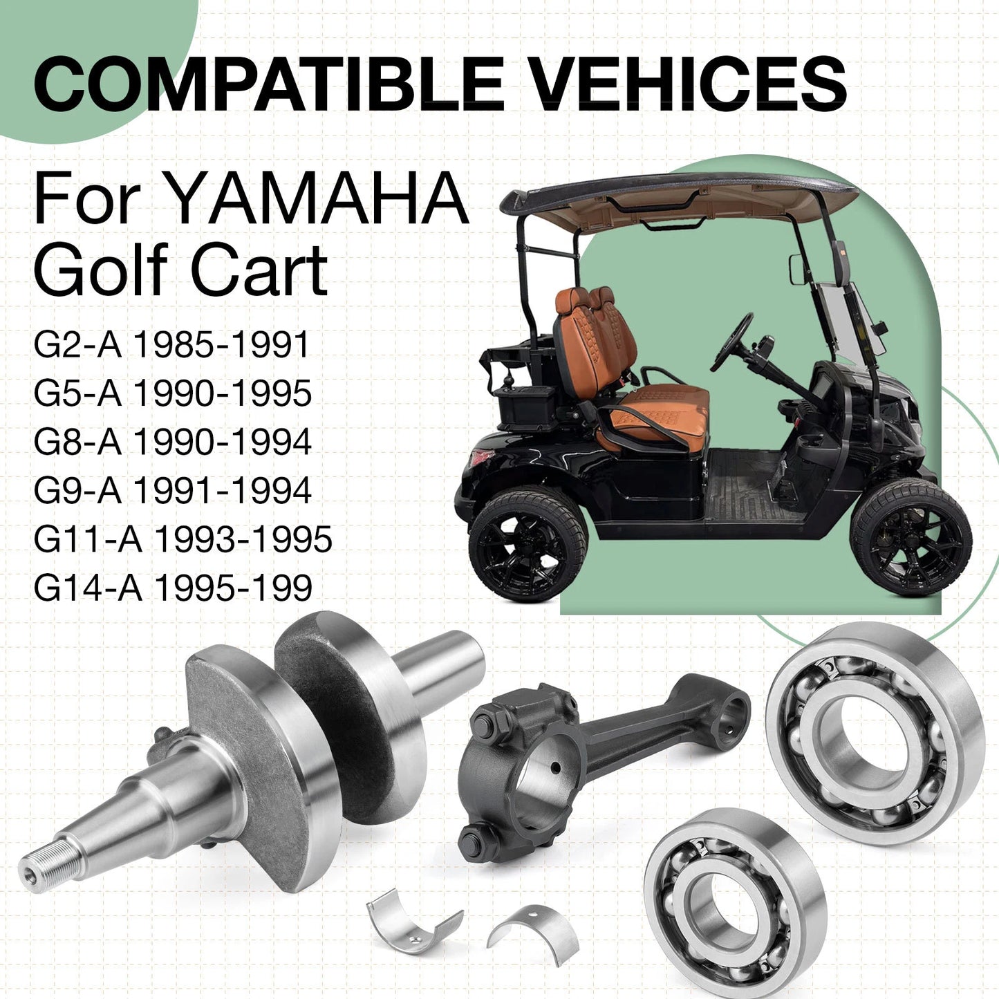 Crankshaft Connecting Rod Bearing for YAMAHA Golf Cart G2/G5/G8/G9/G11/G14 85-96