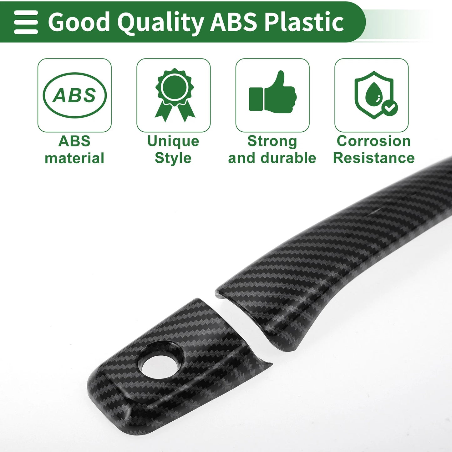 Carbon Fiber Black Door Handle Cover Trim for Mitsubishi Lancer EVO (02-07)