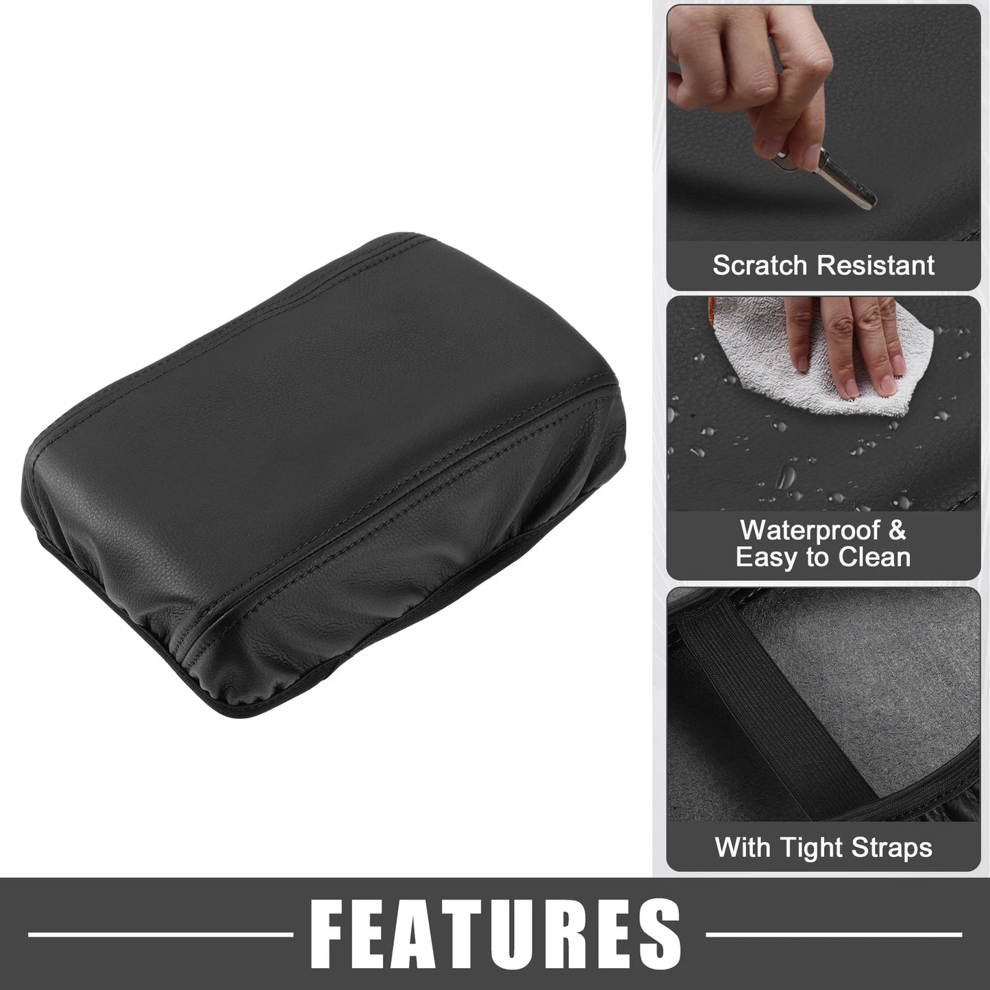Center Console Cover Armrest Protector for Toyota Corolla Cross (2022) Black