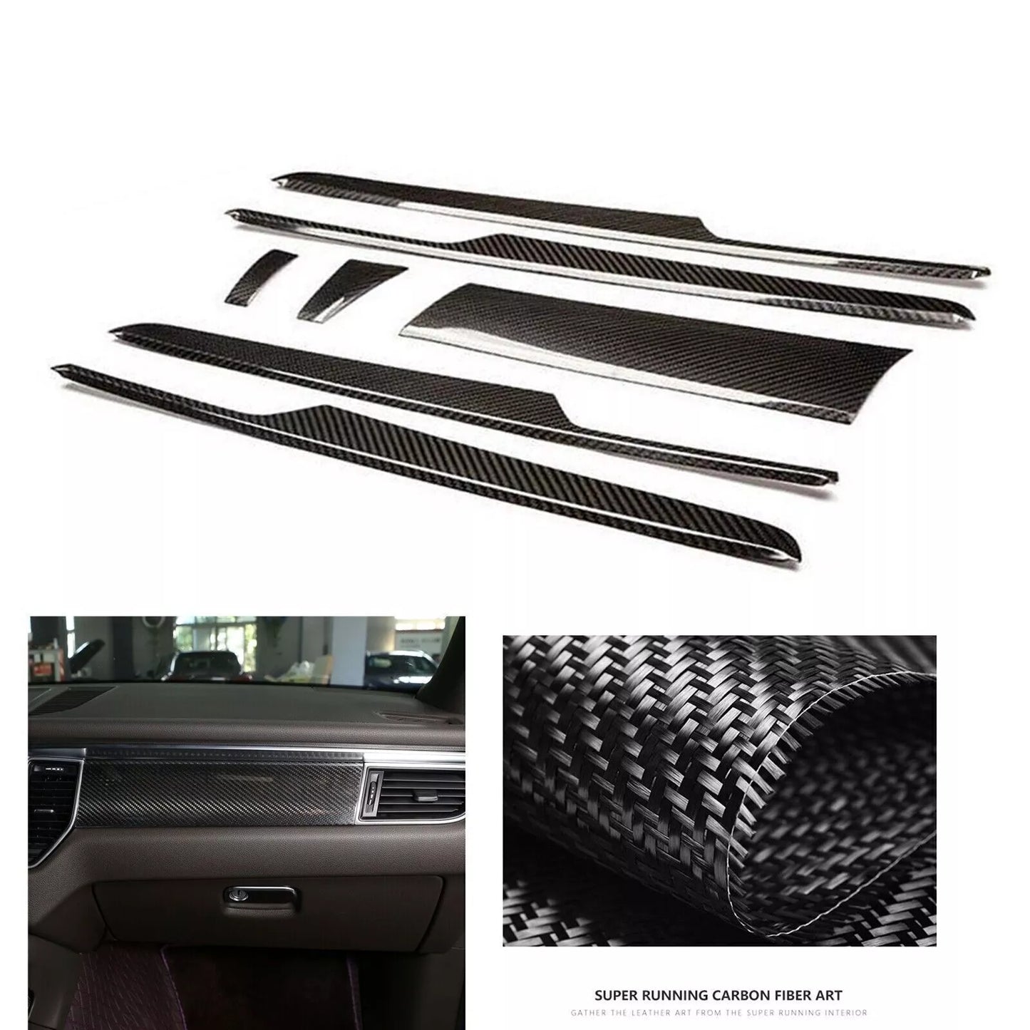 Carbon Fiber Interior Cover Trim for Porsche Macan (2015-2018)