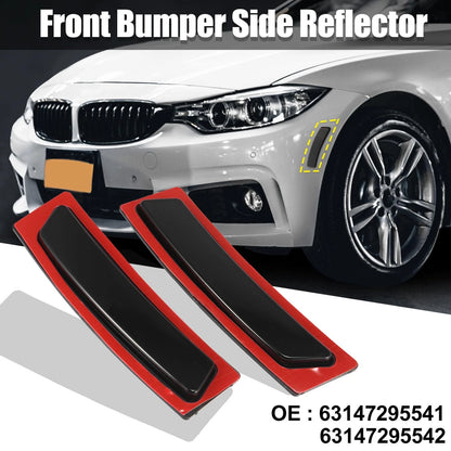 2x Black Lens Front Bumper Side Marker Reflector for BMW 428i 435i (2014-2016)
