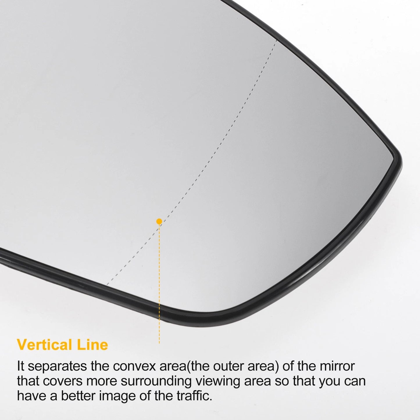 Right Side White Heated Mirror Glass for Ford Kuga (2008-2012)