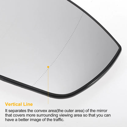 Right Side White Heated Mirror Glass for Ford Kuga (2008-2012)