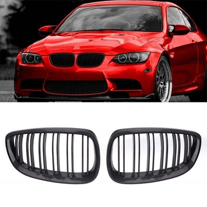 Carbon Fiber Dual Slat Kidney Grills for BMW E92 E93 M3 328i 335i Coupe (07-10)