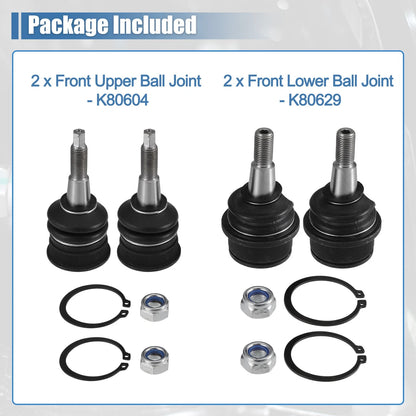 4 x Front Upper Lower Ball Joints for Jeep Commander (2006-2010)