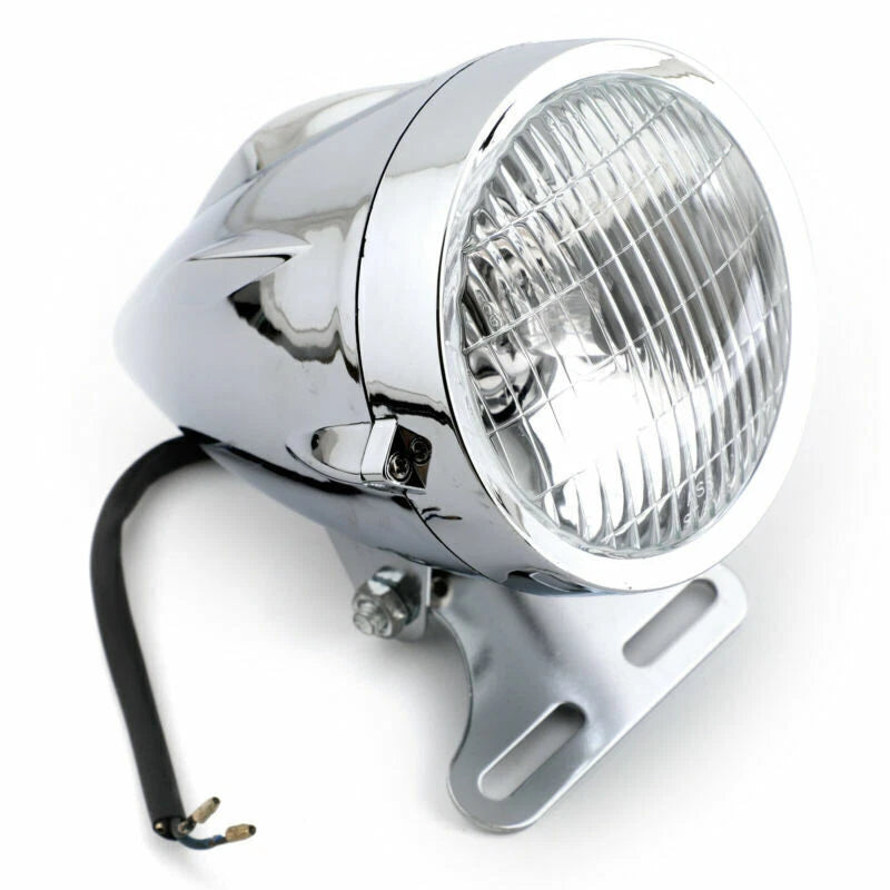 4 3/4" Chrome Bullet Headlight for Chopper Bobber Custom Cruiser