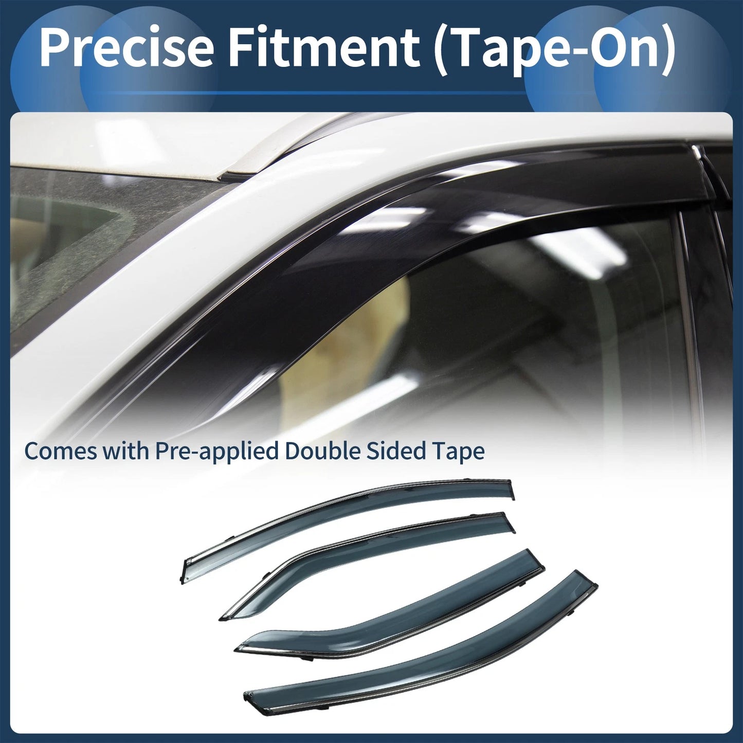 Window Deflectors  Side Vent Visors for Toyota Corolla (2014-2018)