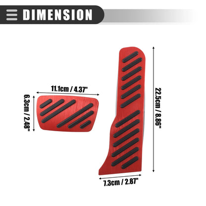 1 Set Brake Pedal Covers for Chevrolet Camaro (2016-2022) Black Red