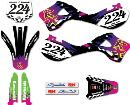Kawasaki KX 250 Sticker Kit Decals Junction B Style (1999-2002)