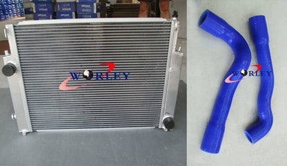 Aluminum Radiator + Blue Hose for BMW E36 M3 Z3 325TD 320 323 325 328 (92-99)