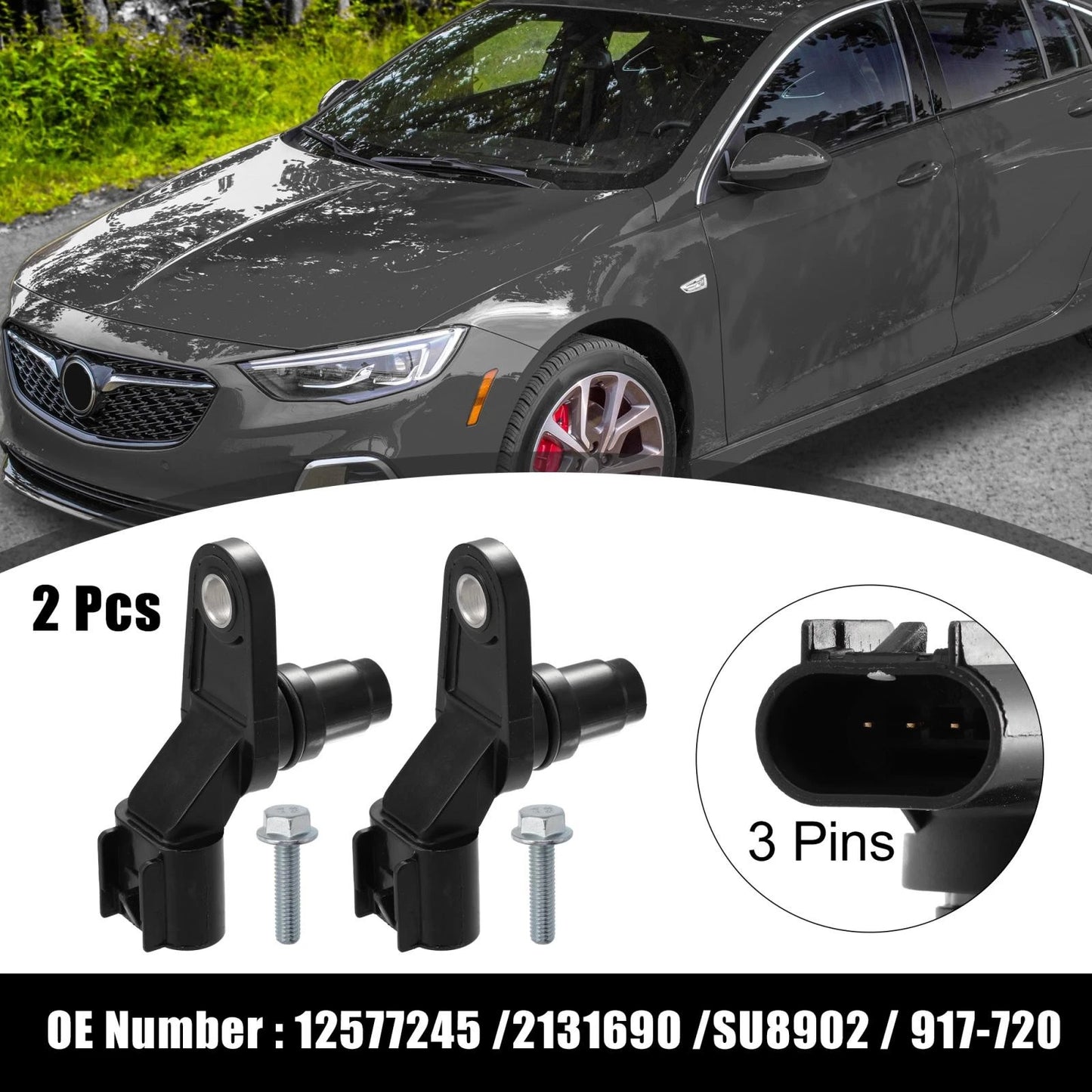 2pcs Car Engine Camshaft Position Sensor for Buick Regal (2011–2017)