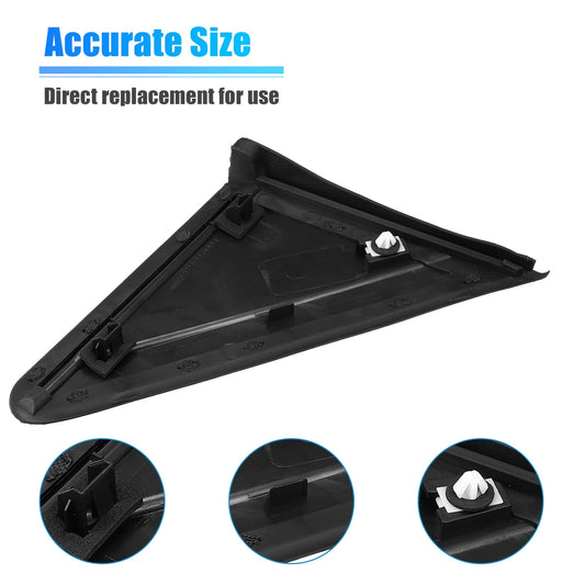 1x Mirror Flag Applique Left for Dodge Grand Caravan Plastic Black