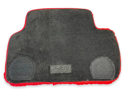 Red Sheepskin Floor Mats for Rolls Royce Phantom (2003-2016)