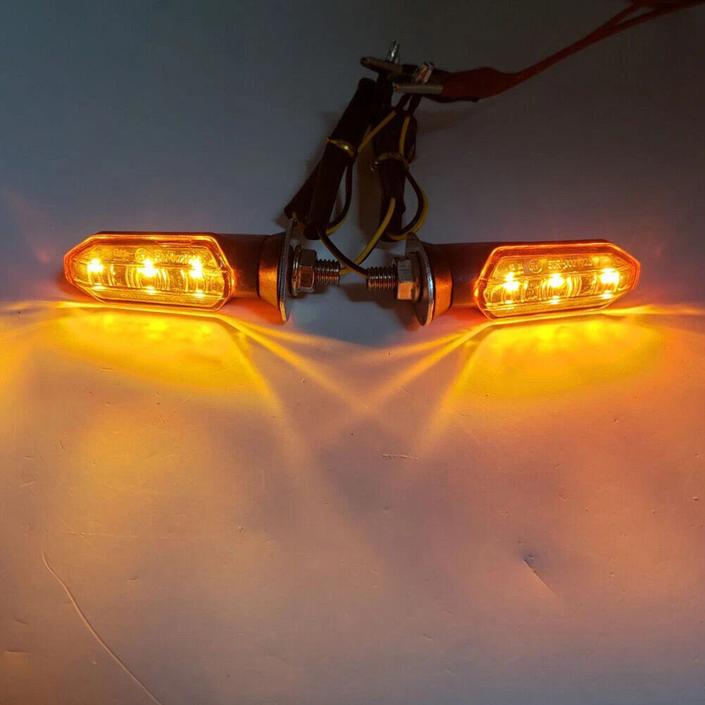 Universal 12V LED Turn Signal Indicator Lights for Motorcycle (No Year Specified)