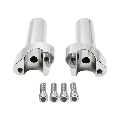 4" CNC Straight Handlebar Risers for Harley Sportster Dyna Softail (2004-2023)